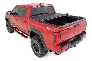 Toyota Tundra Soft Roll-Up Bed Cover - Rough Country - Matte Black - '22-'24
